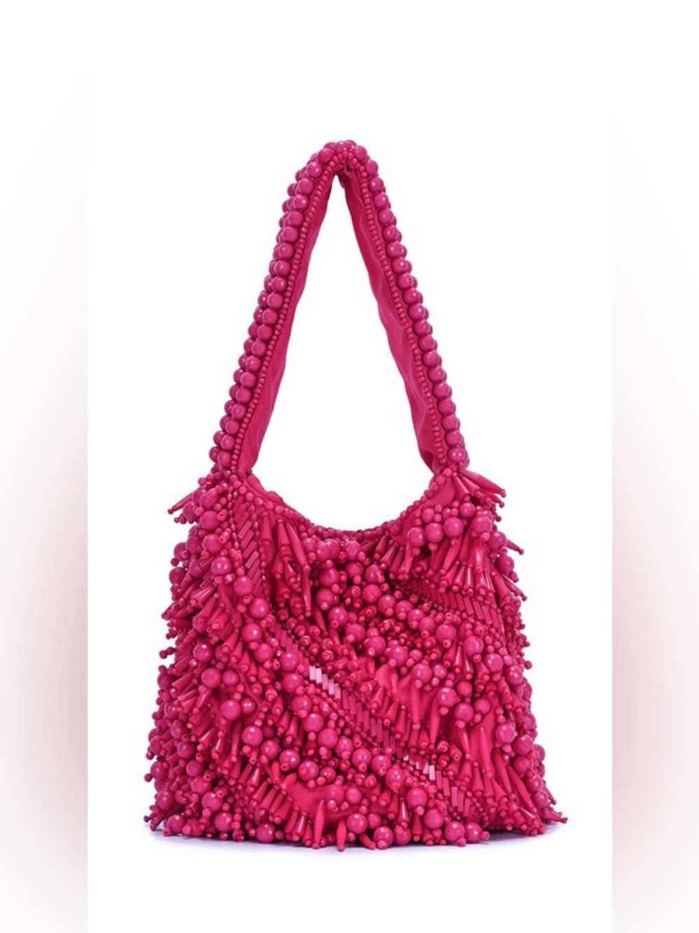 Hot Pink Beaded Bag